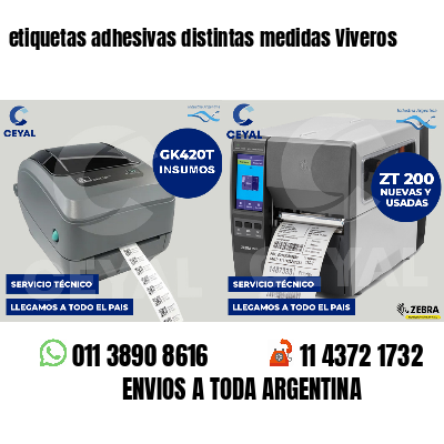 etiquetas adhesivas distintas medidas Viveros