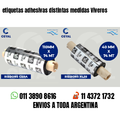 etiquetas adhesivas distintas medidas Viveros