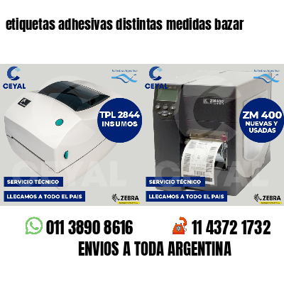 etiquetas adhesivas distintas medidas bazar