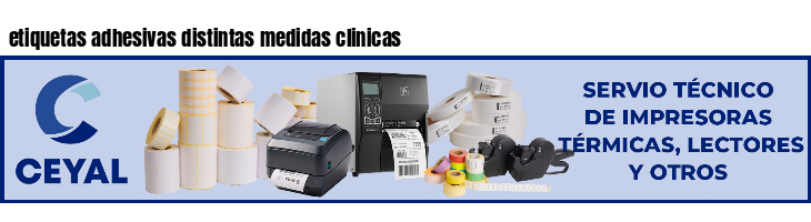 etiquetas adhesivas distintas medidas clinicas