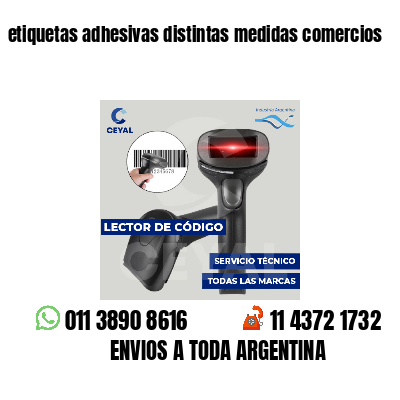 etiquetas adhesivas distintas medidas comercios