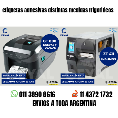 etiquetas adhesivas distintas medidas frigorificos