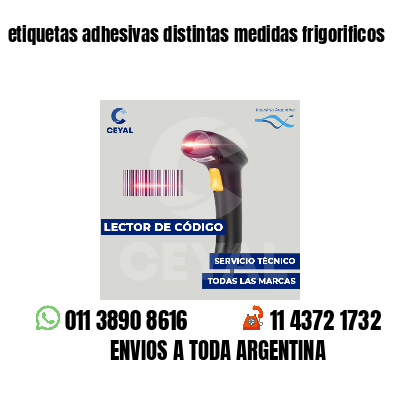 etiquetas adhesivas distintas medidas frigorificos