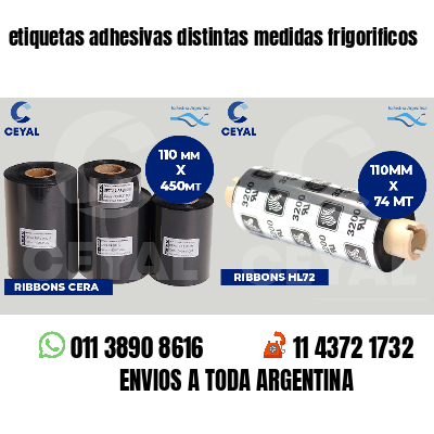 etiquetas adhesivas distintas medidas frigorificos