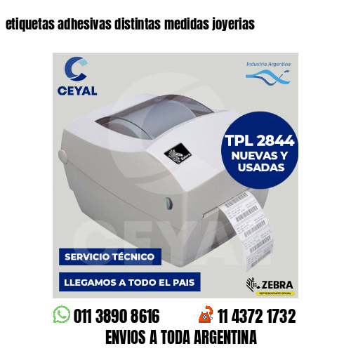 etiquetas adhesivas distintas medidas joyerias