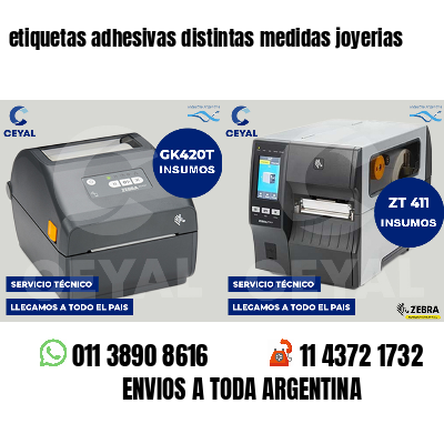 etiquetas adhesivas distintas medidas joyerias