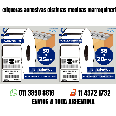 etiquetas adhesivas distintas medidas marroquinería