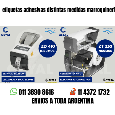 etiquetas adhesivas distintas medidas marroquinería