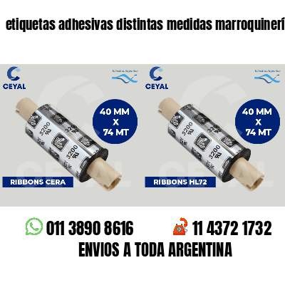 etiquetas adhesivas distintas medidas marroquinería