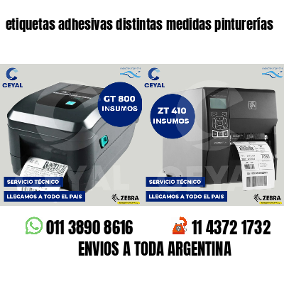 etiquetas adhesivas distintas medidas pinturerías