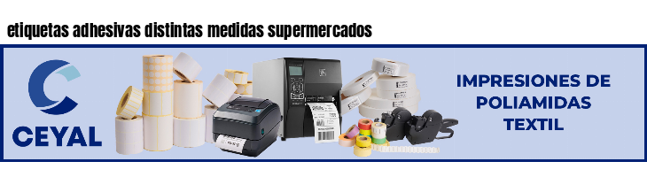 etiquetas adhesivas distintas medidas supermercados