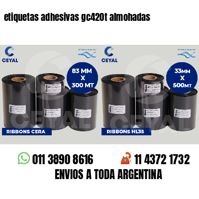 etiquetas adhesivas gc420t almohadas