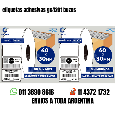 etiquetas adhesivas gc420t buzos