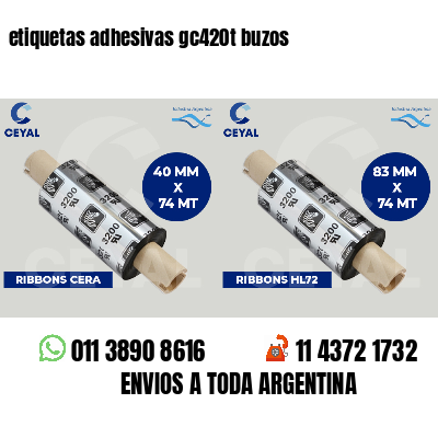 etiquetas adhesivas gc420t buzos