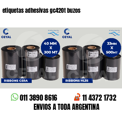 etiquetas adhesivas gc420t buzos