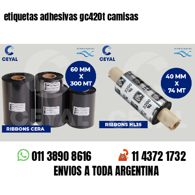 etiquetas adhesivas gc420t camisas