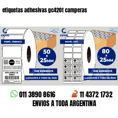 etiquetas adhesivas gc420t camperas