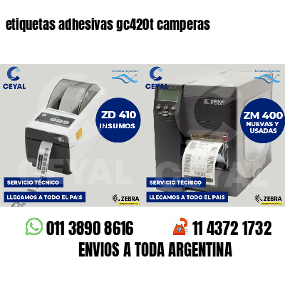 etiquetas adhesivas gc420t camperas