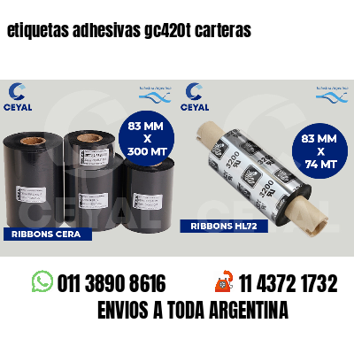 etiquetas adhesivas gc420t carteras