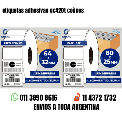 etiquetas adhesivas gc420t cojines