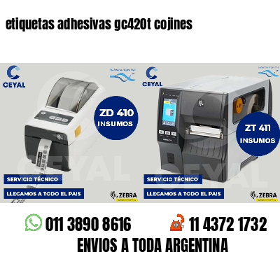 etiquetas adhesivas gc420t cojines