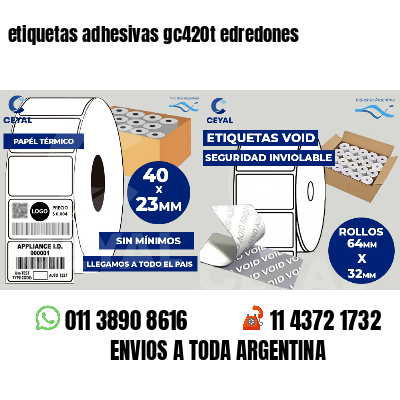 etiquetas adhesivas gc420t edredones