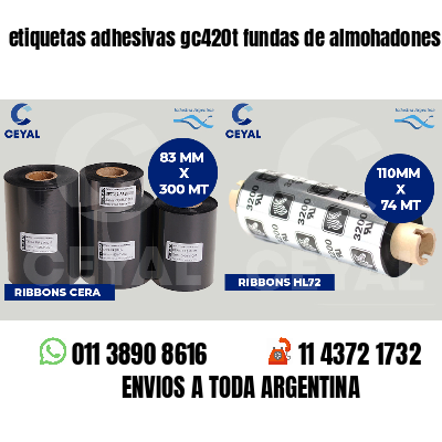 etiquetas adhesivas gc420t fundas de almohadones