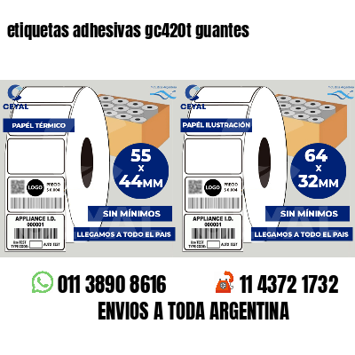 etiquetas adhesivas gc420t guantes