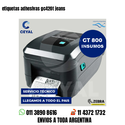 etiquetas adhesivas gc420t jeans
