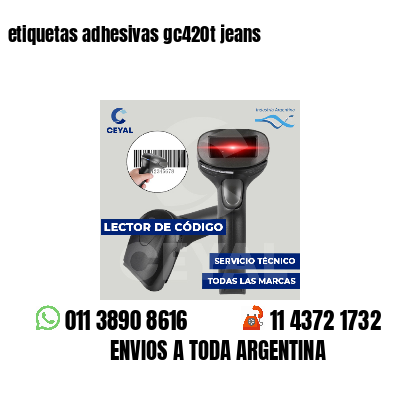 etiquetas adhesivas gc420t jeans