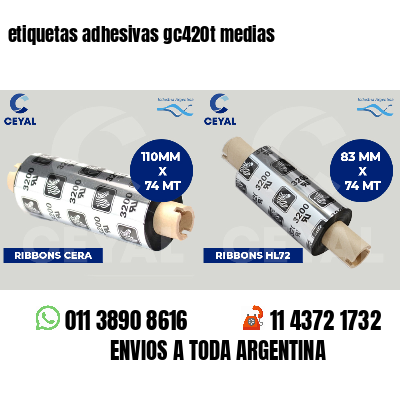 etiquetas adhesivas gc420t medias