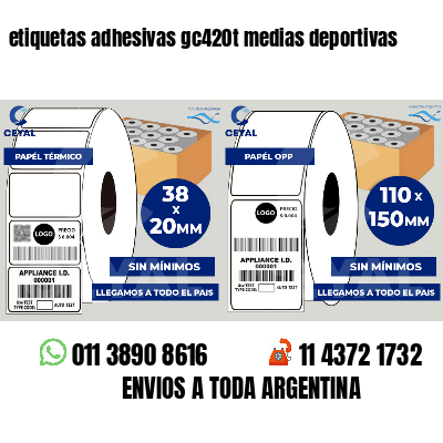 etiquetas adhesivas gc420t medias deportivas