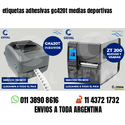 etiquetas adhesivas gc420t medias deportivas