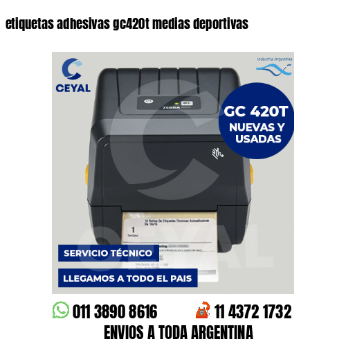 etiquetas adhesivas gc420t medias deportivas