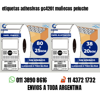 etiquetas adhesivas gc420t muñecos peluche