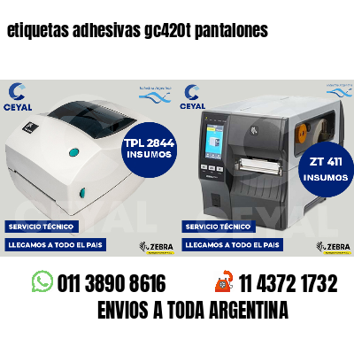 etiquetas adhesivas gc420t pantalones