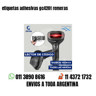 etiquetas adhesivas gc420t remeras