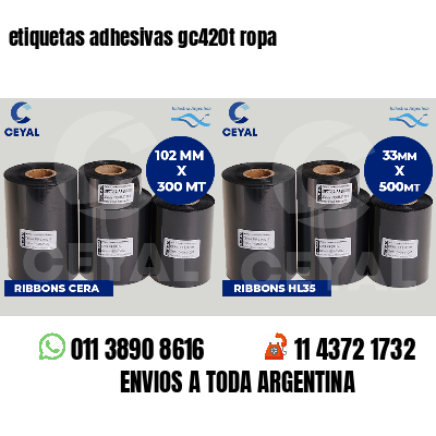 etiquetas adhesivas gc420t ropa
