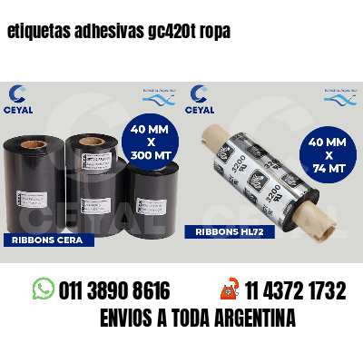 etiquetas adhesivas gc420t ropa