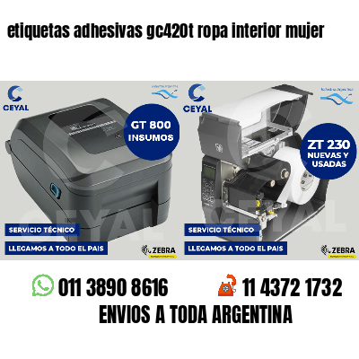 etiquetas adhesivas gc420t ropa interior mujer