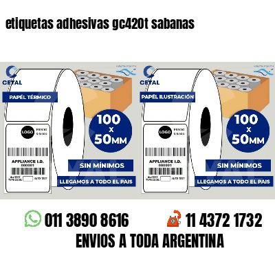 etiquetas adhesivas gc420t sabanas