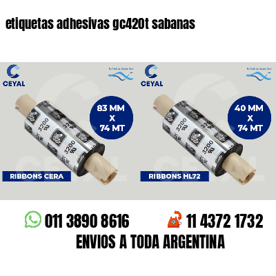 etiquetas adhesivas gc420t sabanas