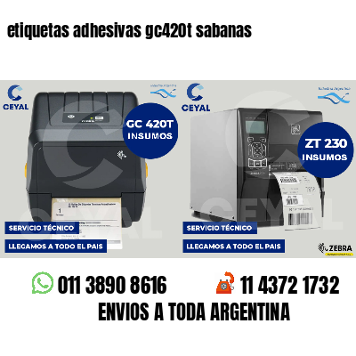 etiquetas adhesivas gc420t sabanas