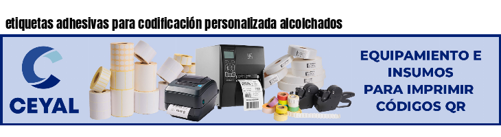 etiquetas adhesivas para codificación personalizada alcolchados