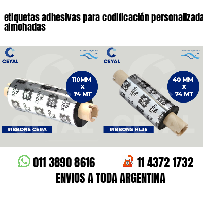etiquetas adhesivas para codificación personalizada almohadas