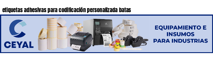 etiquetas adhesivas para codificación personalizada batas