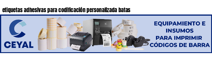 etiquetas adhesivas para codificación personalizada batas