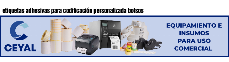 etiquetas adhesivas para codificación personalizada bolsos