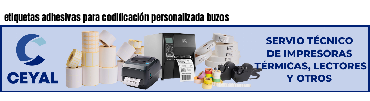 etiquetas adhesivas para codificación personalizada buzos