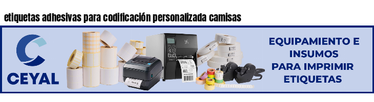 etiquetas adhesivas para codificación personalizada camisas